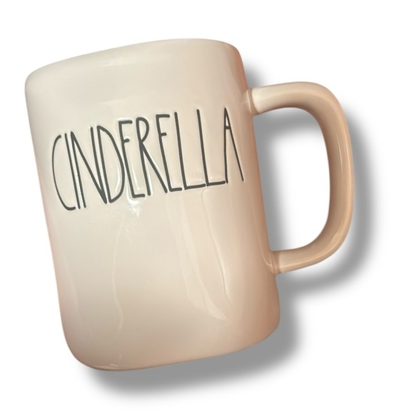 Rae Dunn Cinderella Mug double sided illustration and spell out blue Princess - Picture 1 of 6